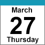March 27 Thursday